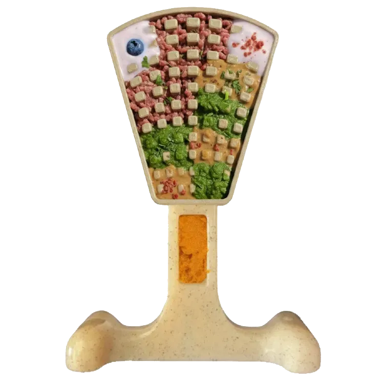 SodaPup Waffle Tower eChew tuggleksak nylon brun slitstark