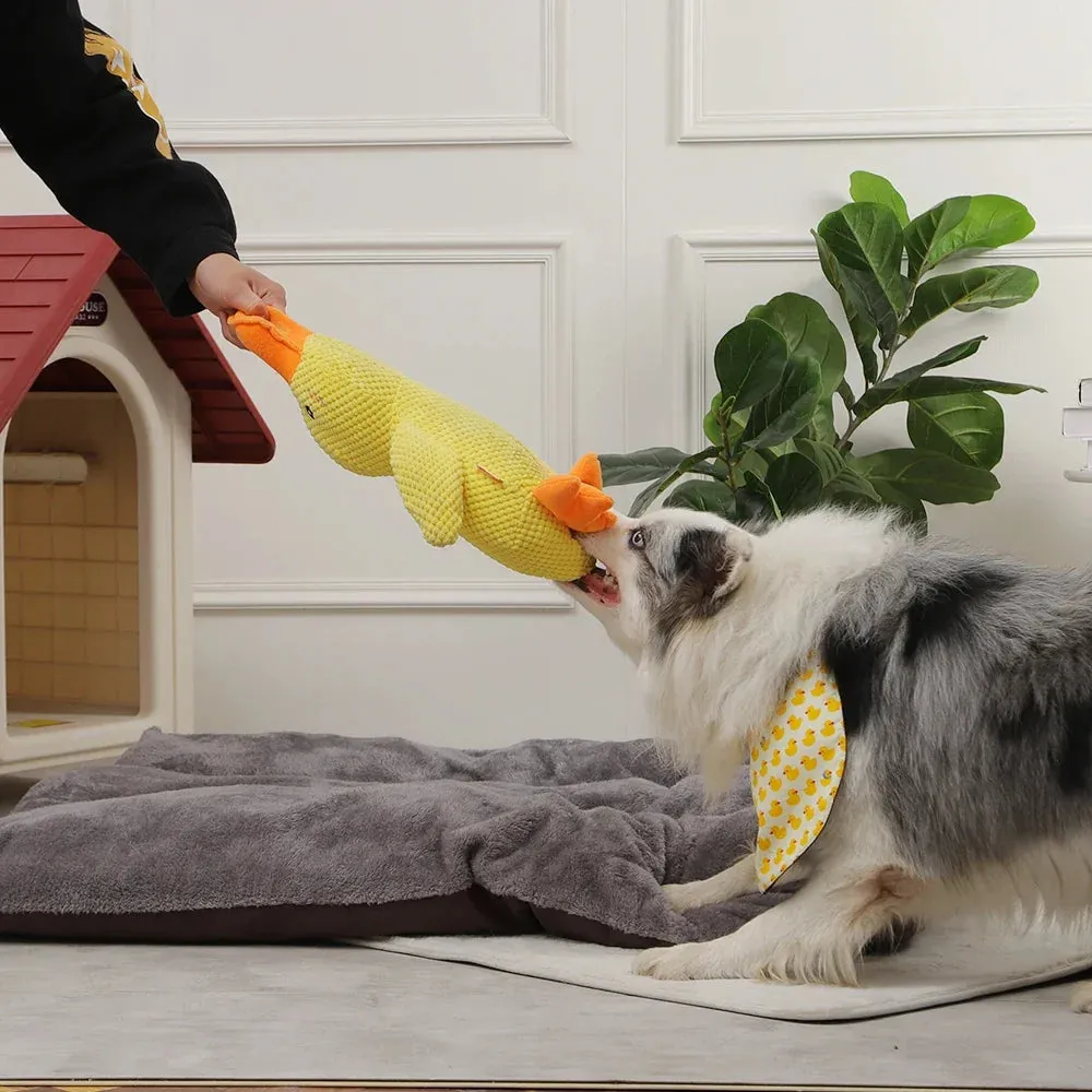 Pawtato anka pipleksak hund mjuk gul 25 cm