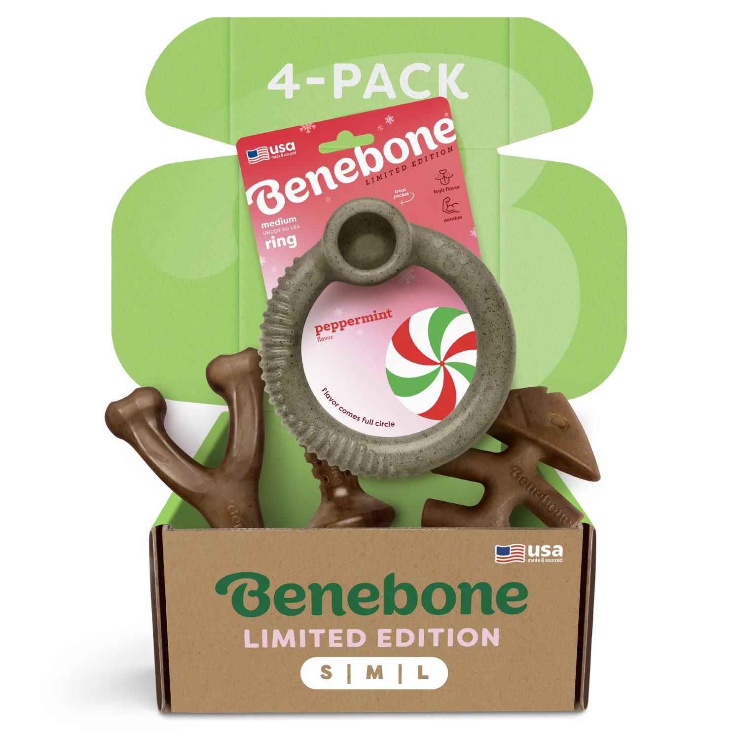 Benebone Pumpkin Spice tuggben 4-pack