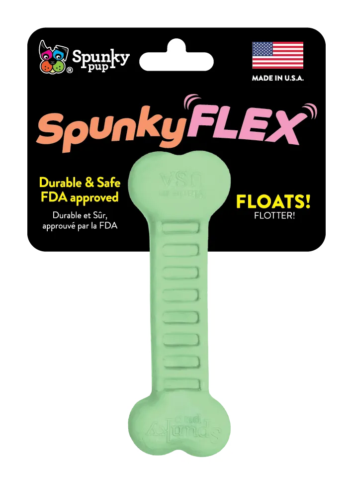 Spunky Pup SpunkyFlex gummileksak ben blå