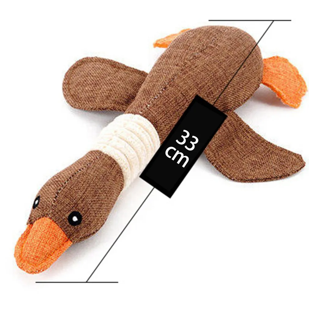 Pawtato Squeaky Plush Goose gosleksak beige pip