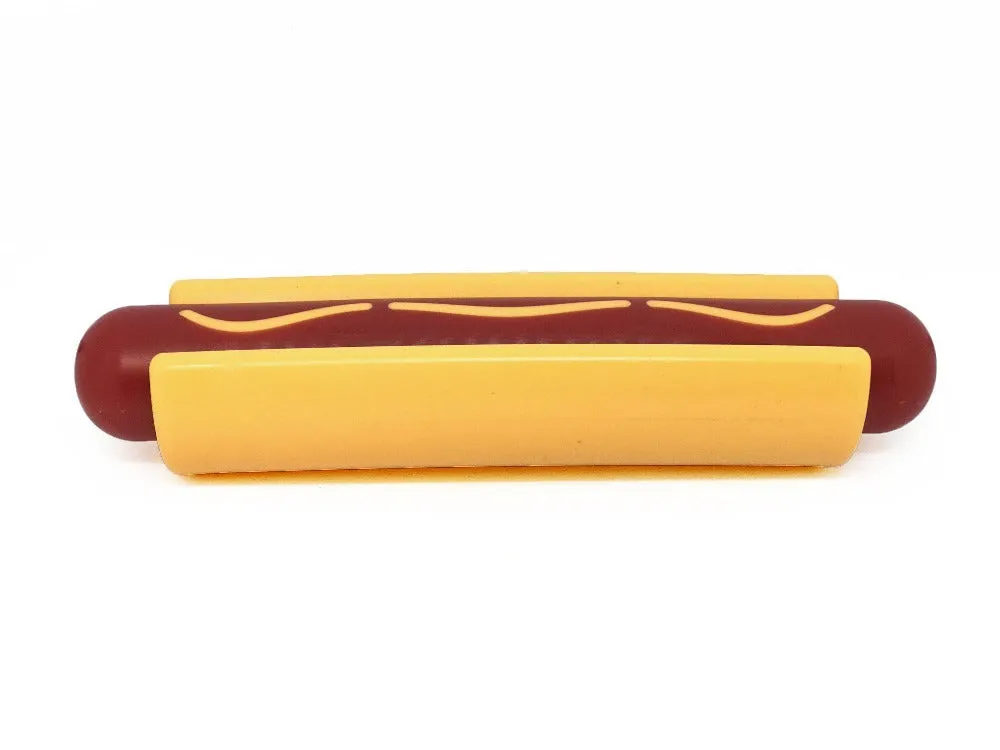 SodaPup Hot Dog nylon tuggleksak för starka tuggare