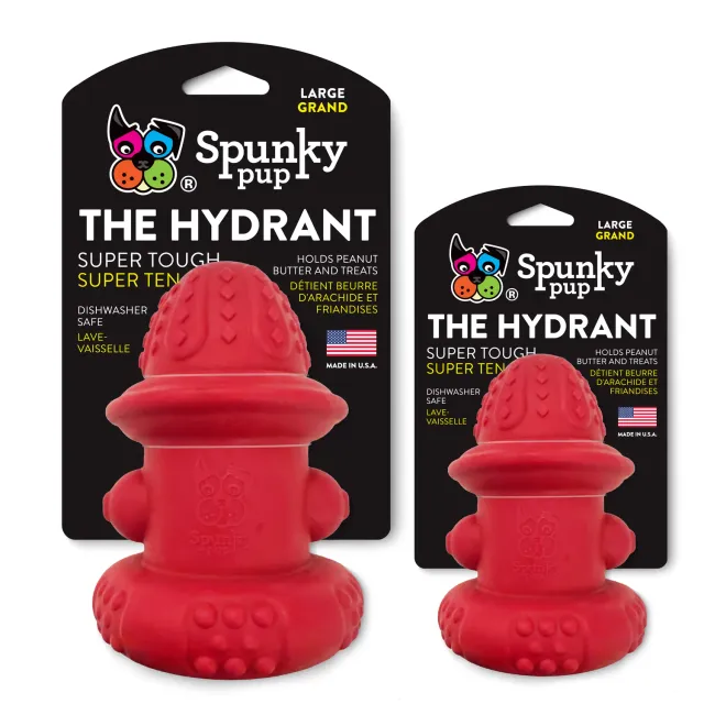 Spunky Pup Hydrant hundleksak large fyllbar tålig