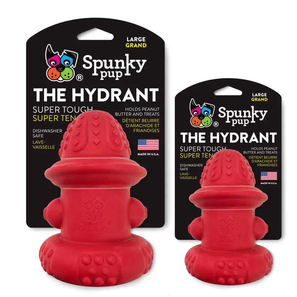 Spunky Pup Hydrant hundleksak large fyllbar tålig