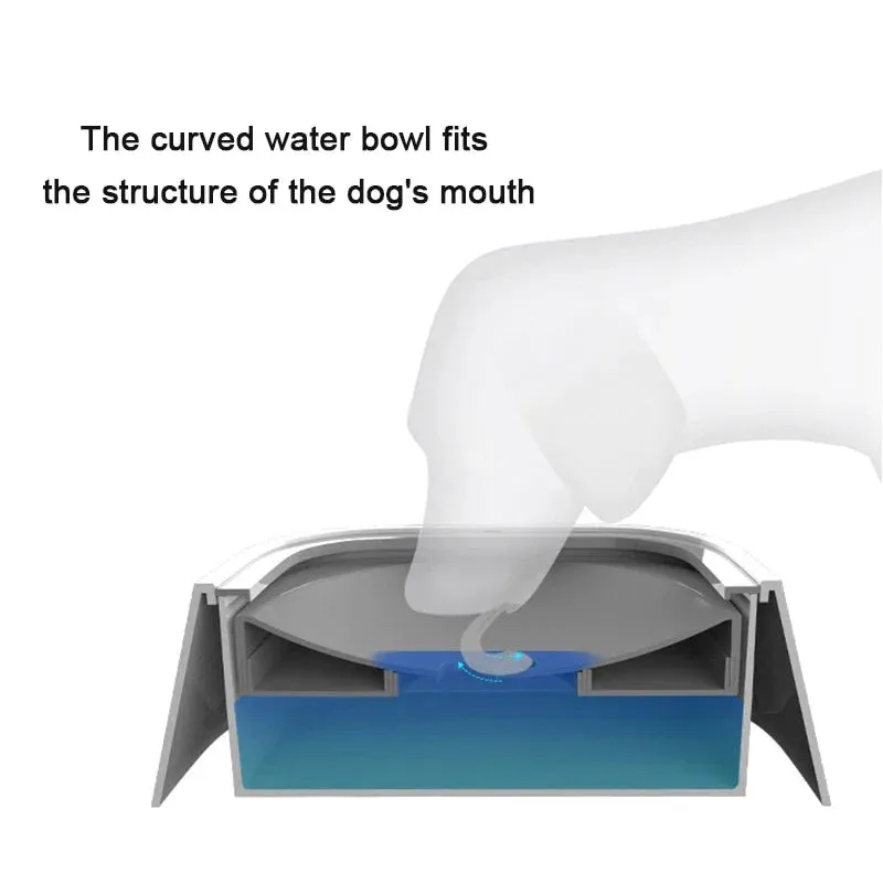 Pawtato Splash-Proof vattenskål hund vit 1,5 liter