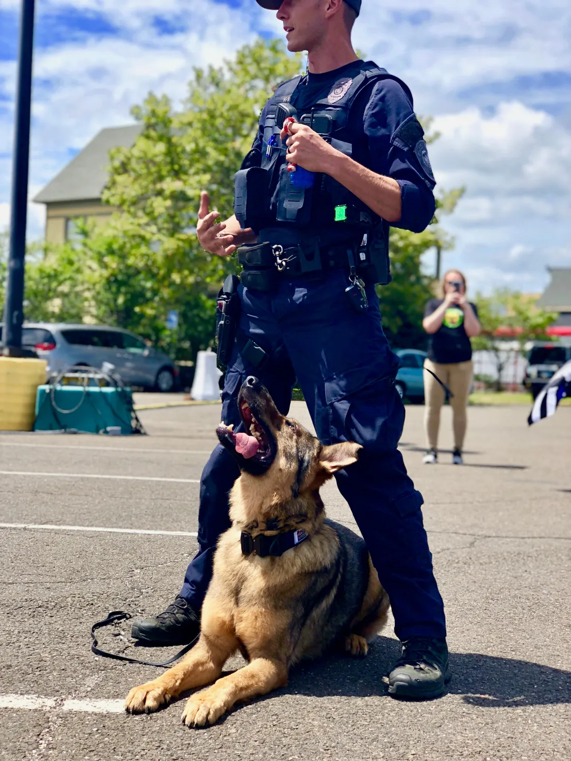 USA-K9 Grenade Large tuggleksak röd kraftiga bitare