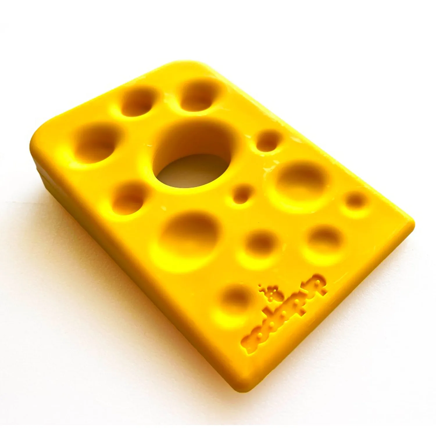 SodaPup Swiss Cheese Wedge tuggleksak nylon gul