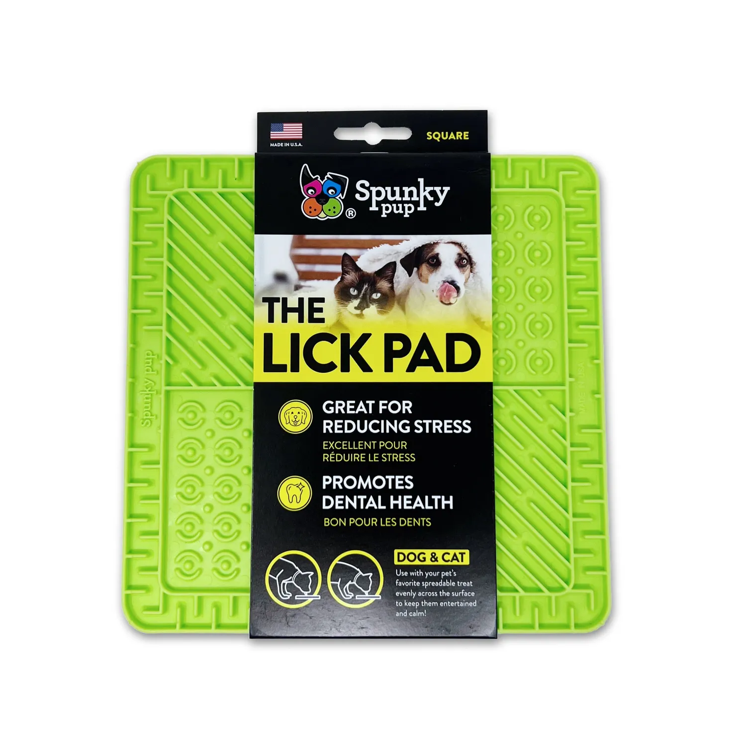 Spunky Pup Lick Pads slickmatta Square orange