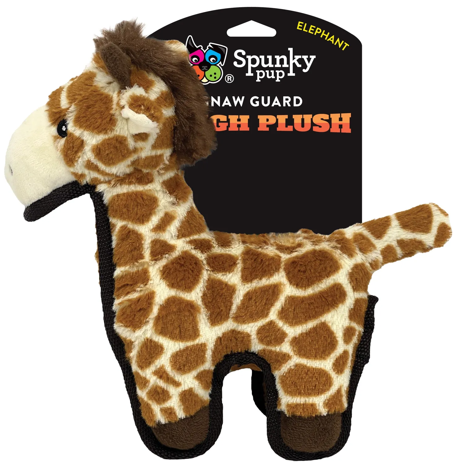 Spunky Pup Tough Plush Triple Stitch mjukisleksak Elefant Regular slitstark